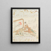Women enjoying a surimono of the New Year - Kubo Shunman — framed artwork on a wall