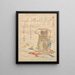 Yellow from the series Utensils for tea in five colors - Kubo Shunman — framed artwork on a wall