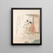 Young noble and his servant - Kubo Shunman — framed artwork on a wall
