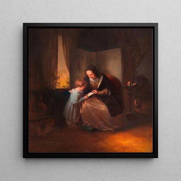 L'ABC - Josef Danhauser — framed artwork on a wall