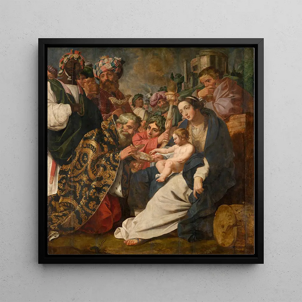 L'Adoration des Mages - Abraham Janssens — framed artwork on a wall
