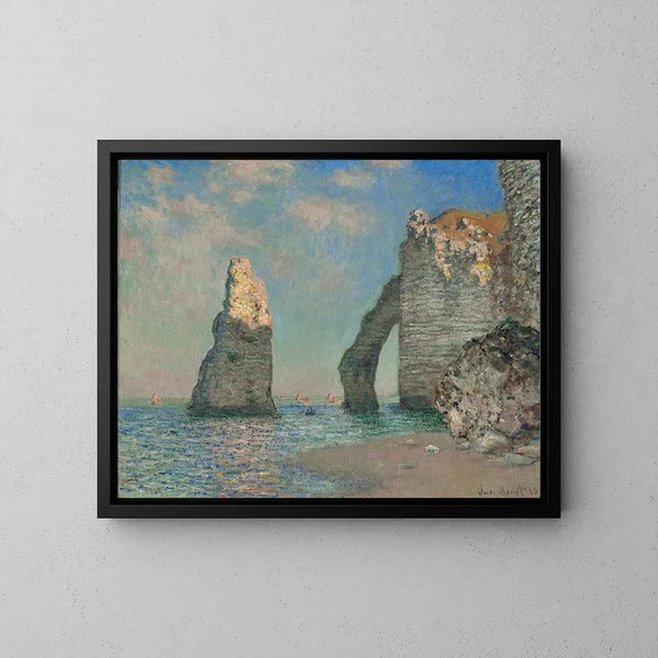 Reproduction of the painting of L'Aiguille et la falaise d'Aval by Claude Monet