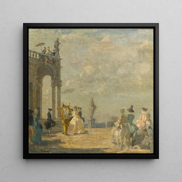 L'Arrivée du Festival - Emma Ciardi — framed artwork on a wall