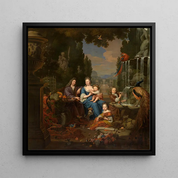 L'Artiste et sa Famille - Michiel Van Musscher — framed artwork on a wall