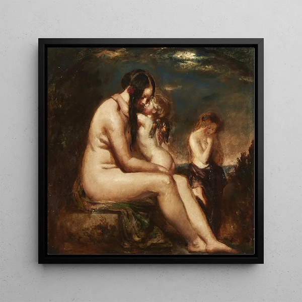 L'Aube de l'amour - William Etty — framed artwork on a wall