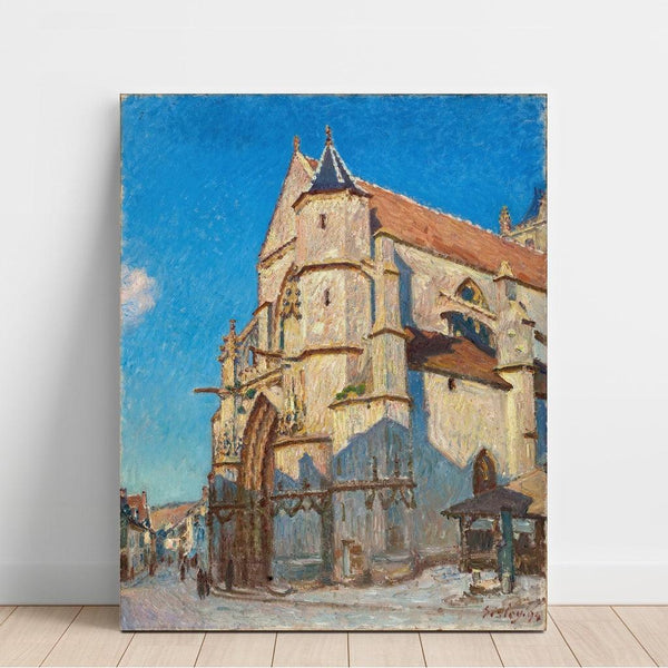 Reproduction of the painting of L'Église de Moret (Le Soir) - Alfred Sisley