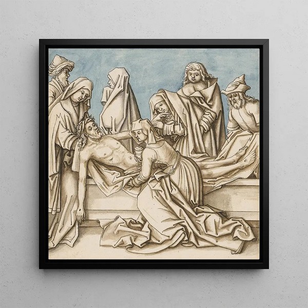 L'Enterrement du Christ - Cercle de Hans Holbein l'Ancien — framed artwork on a wall