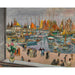 Reproduction of the painting L’Île d’Yeu painting, open window overlooking the port - Henri Lebasque