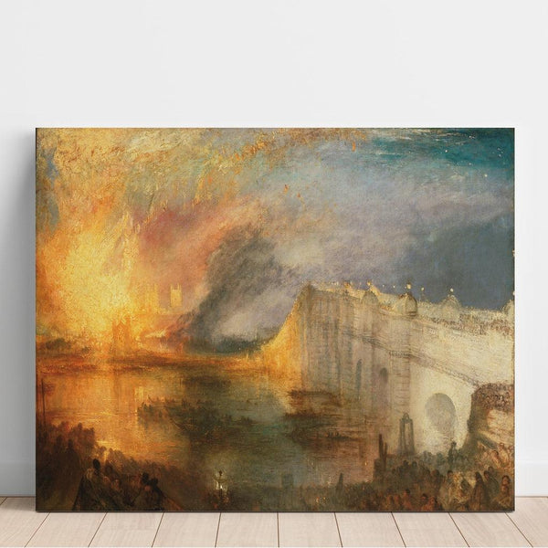 Reproduction of the painting L'Incendie des maisons des Lords et des Communes, 16 octobre 1834 - Joseph Mallord William Turner