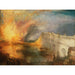 The Burning of Parliament, Westminster Bridge view — Philadelphia version, 1834–1835, J. M. W. Turner
