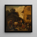 L'abattage du cochon - Jan Miense Molenaer — framed artwork on a wall
