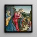 The Adoration of the Child Jesus - Vincenzo Frediani — framed artwork on a wall