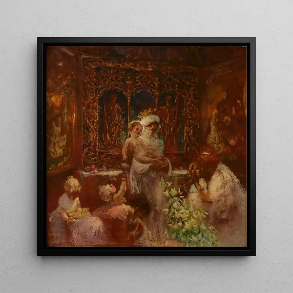 L'adoration de la Vierge - Gaston La Touche — framed artwork on a wall