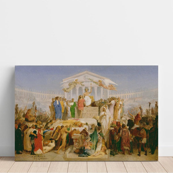 Reproduction of the painting L'âge d'Auguste, la naissance du Christ - Jean-Léon Gérôme