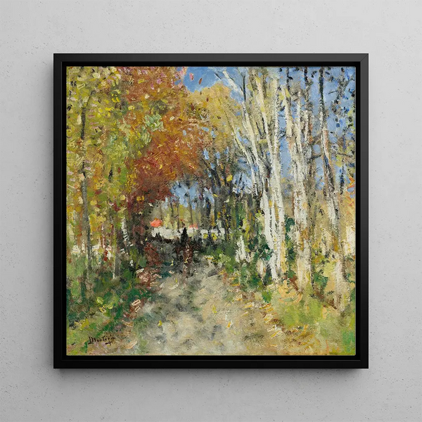 L'allée Forestière - Pierre Eugène Montézin — framed artwork on a wall