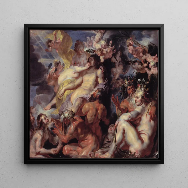 L'apothéose of Énée - Jacob Jordaens — framed artwork on a wall