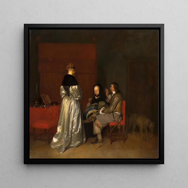 L'avertissement paternel - Charles van Beveren — framed artwork on a wall