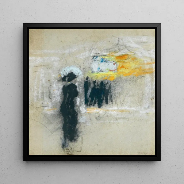 L'élégante at the Moulin Rouge - Édouard Vuillard — framed artwork on a wall