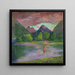 L'entrée de la rivière Tautira, pêcheur tahitien piquant un poisson - John La Farge — framed artwork on a wall