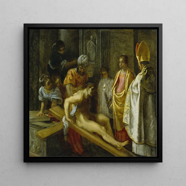 L'épreuve de la croix - Adam Elsheimer — framed artwork on a wall