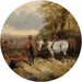 L'équipe de labour au repos - John Frederick Herring Jr — displayed in an interior