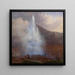 L'éruption du Grand Geyser en Islande en 1834 - Friedrich Theodore Kloss — framed artwork on a wall