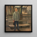 L'homme près du banc - Carl Vilhelm Meyer — framed artwork on a wall