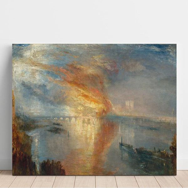 Reproduction of the painting L'incendie des maisons des Lords et des Communes, le 16 octobre 1834 - Joseph Mallord William Turner