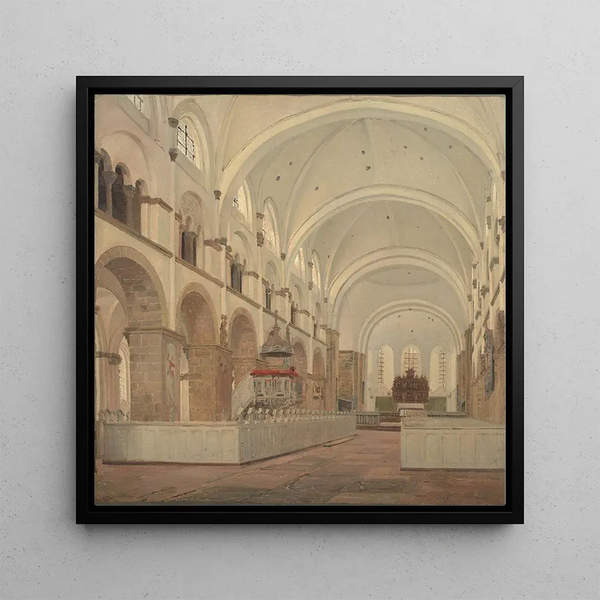 L interior of Ribe Cathedral - Jrgen Roed — framed artwork on a wall