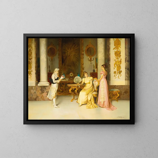 The Shy Suitor - L. A. Marsano — framed artwork on a wall
