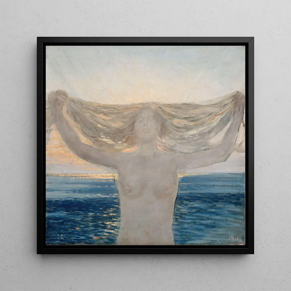 La Brise du Soir - Christian Krohg — framed artwork on a wall