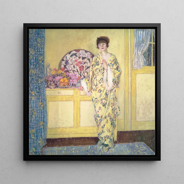 The Yellow Room - Frederick Carl Frieseke — framed artwork on a wall