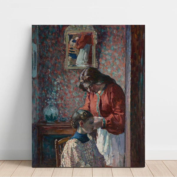 Reproduction of the painting La Coiffure (Mme Lebasque Coiffant sa Fille) - Henri Lebasque