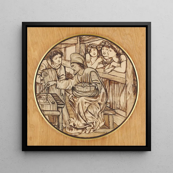 La Construction de l'Arche - Sir Edward Coley Burne-Jones — wall display of the artwork