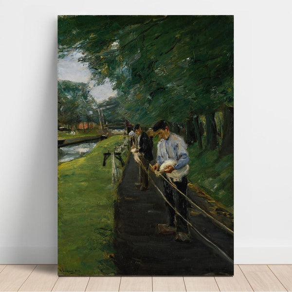 Reproduction of the painting La Corderie à Edam - Max Liebermann