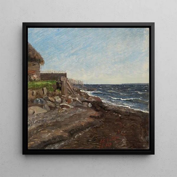 La Côte à Hellebæk, étude - Jürgen Roed — framed artwork on a wall