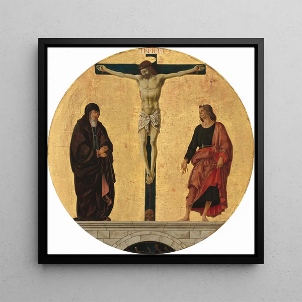 The Crucifixion - Francesco del Cossa — framed artwork on a wall