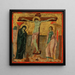 The Crucifixion - Master of the Dotto Chapel — framed artwork on a wall