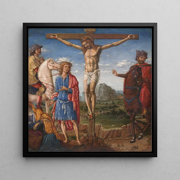 The Crucifixion - Matteo di Giovanni — framed artwork on a wall