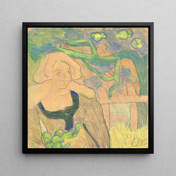 The Apple Picking - Émile Bernard — framed artwork on a wall