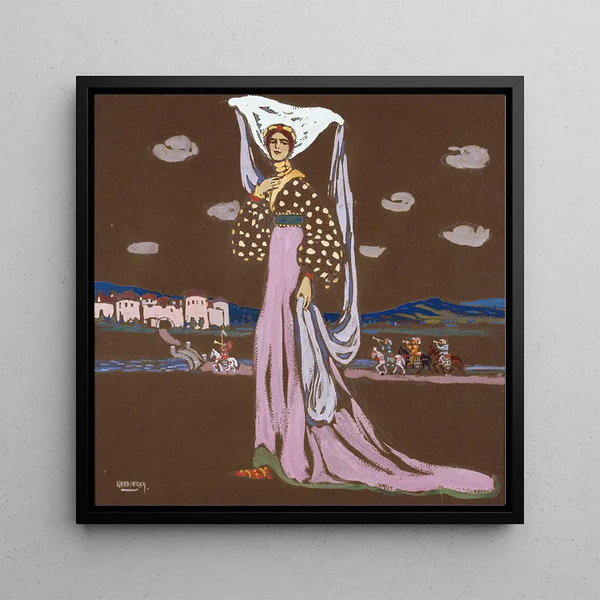 La Dame de Nuit - Wassily Kandinsky — framed artwork on a wall