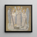 La Foi, l'Espérance et la Charité veillant sur sainte Geneviève au berceau - Pierre Puvis de Chavannes — framed artwork on a wall