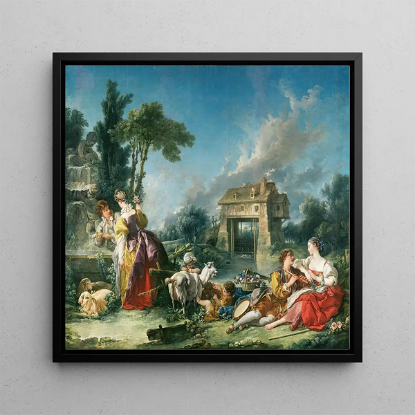 La Fontaine de l'Amour - François Boucher — framed artwork on a wall