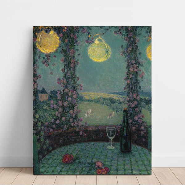 Reproduction of the painting La Gloriette, Gerberoy - Henri Le Sidaner
