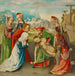 The Lamentation - Master of the Virgin among the Virgins — displayed in an interior