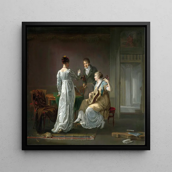 La Leçon de musique - Louis Moritz — framed artwork on a wall