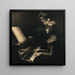 La Leçon de piano - Firmin Baes — framed artwork on a wall