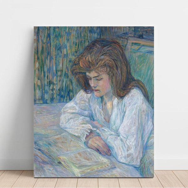 Reproduction of the painting La Liseuse - Henri de Toulouse-Lautrec