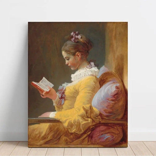 Reproduction of the painting La Liseuse by Jean-Honoré Fragonard