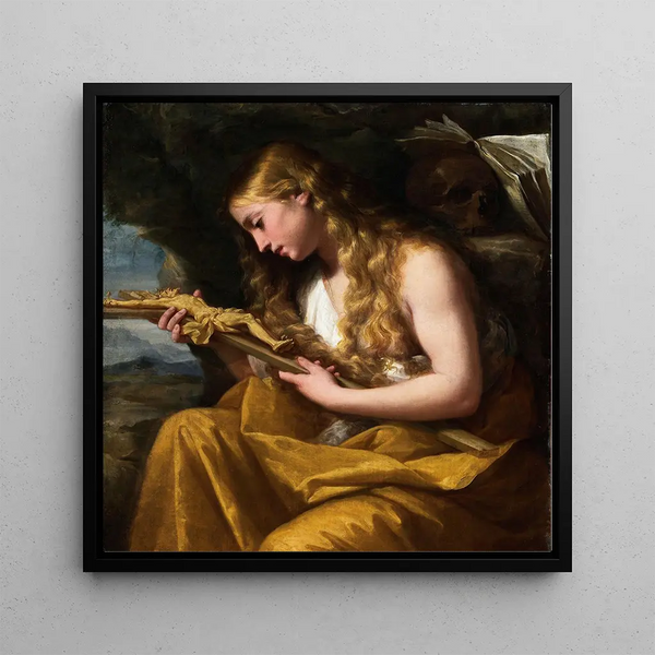 La Madeleine pénitente - Lorenzo Pasinelli — framed artwork on a wall